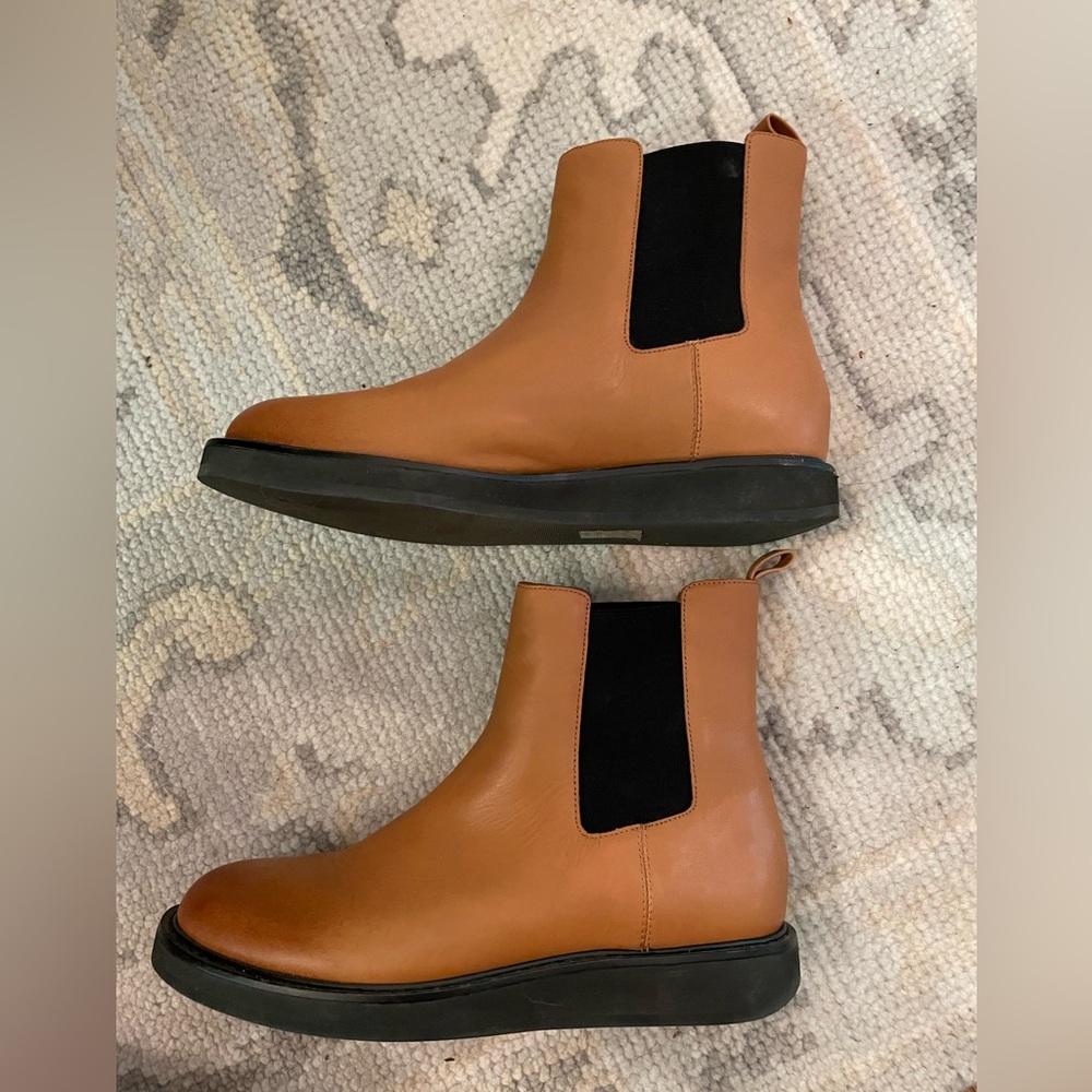J Crew Leather Pull on boots